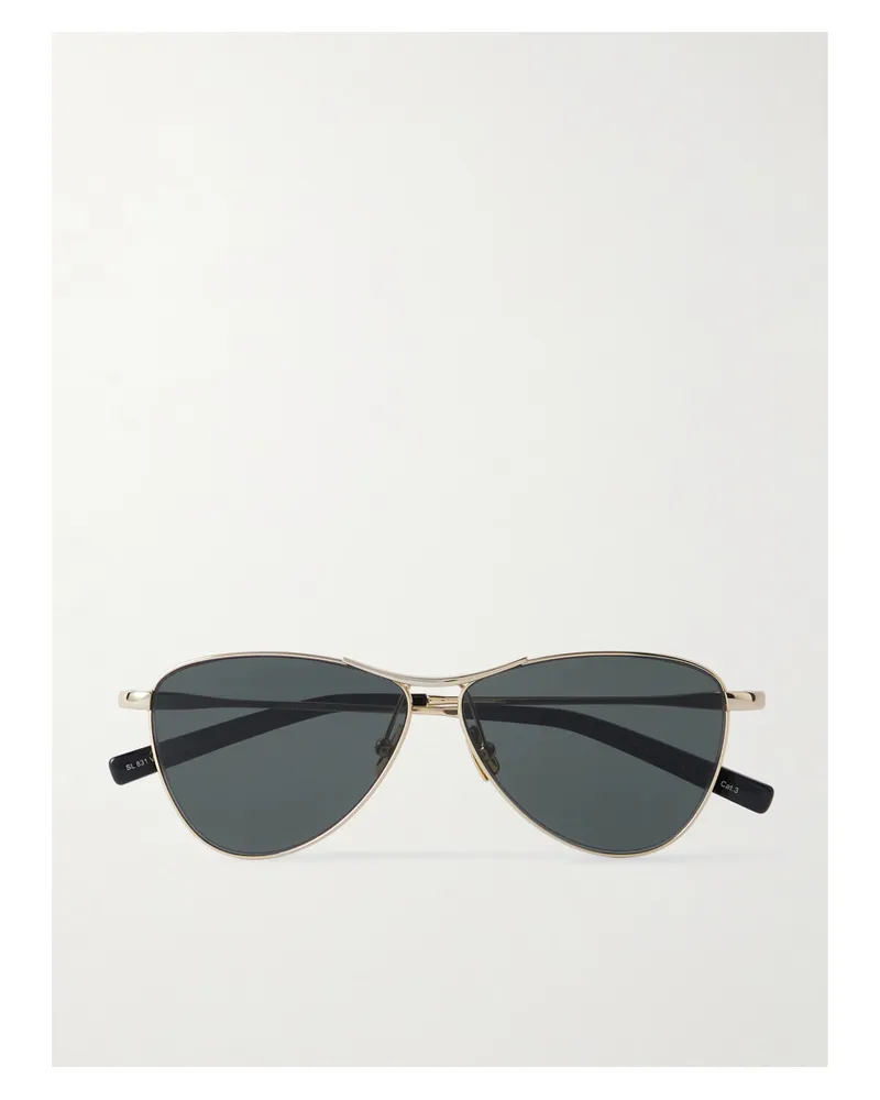 Saint Laurent Vesper Goldfarbene Pilotensonnenbrille Gold