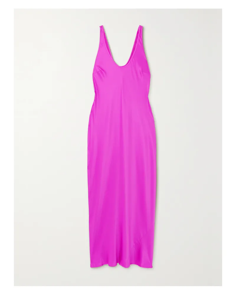 L'Agence Akiya Midikleid Aus Satin - Lila Lila