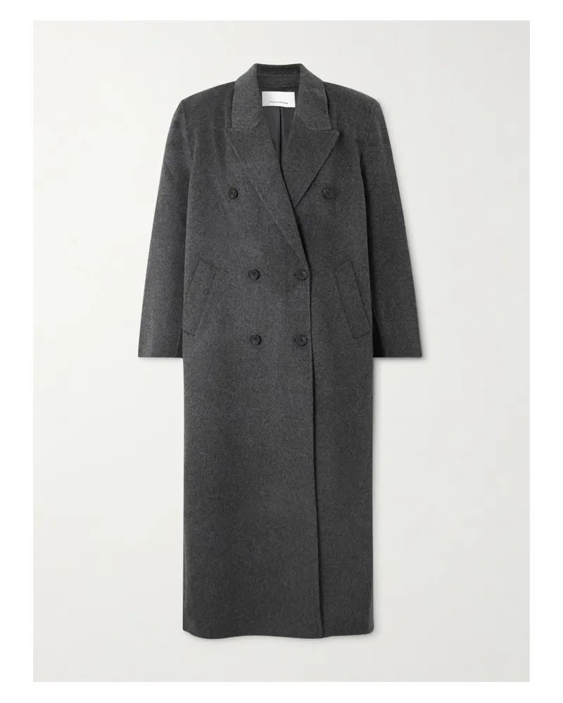 FRANKIE Shop Gaia Doppelreihiger Mantel Aus Einer Wollmischung - Grau Grau