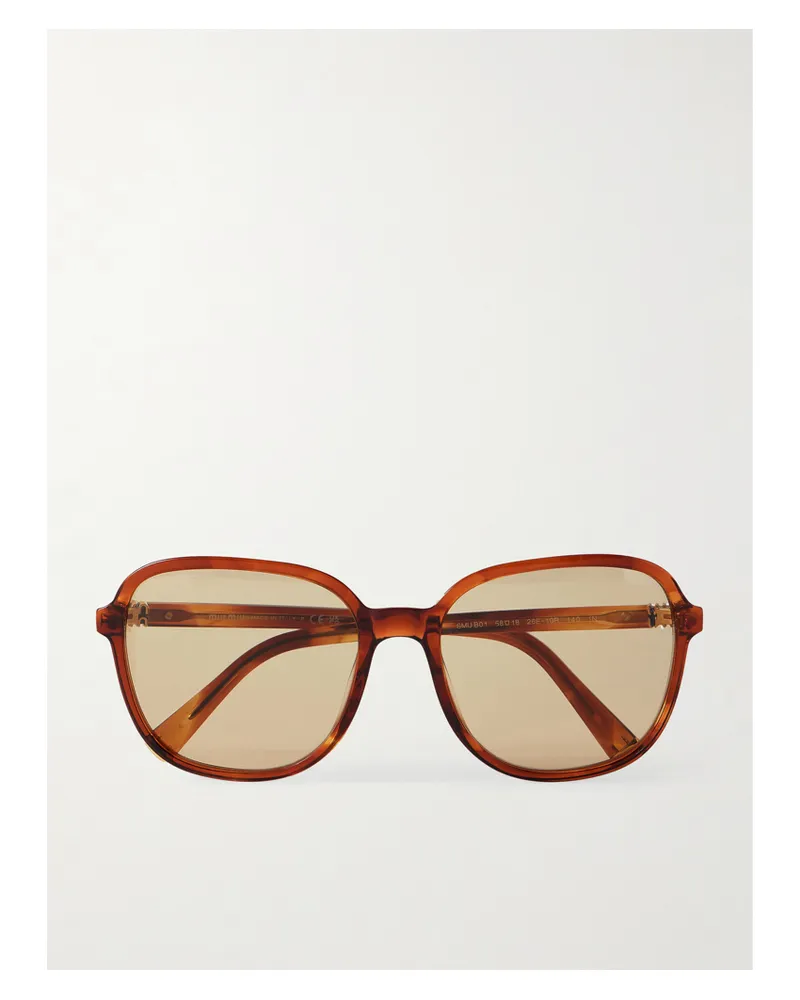 Miu Miu Round-frame Acetate Sunglasses - Brown Brown