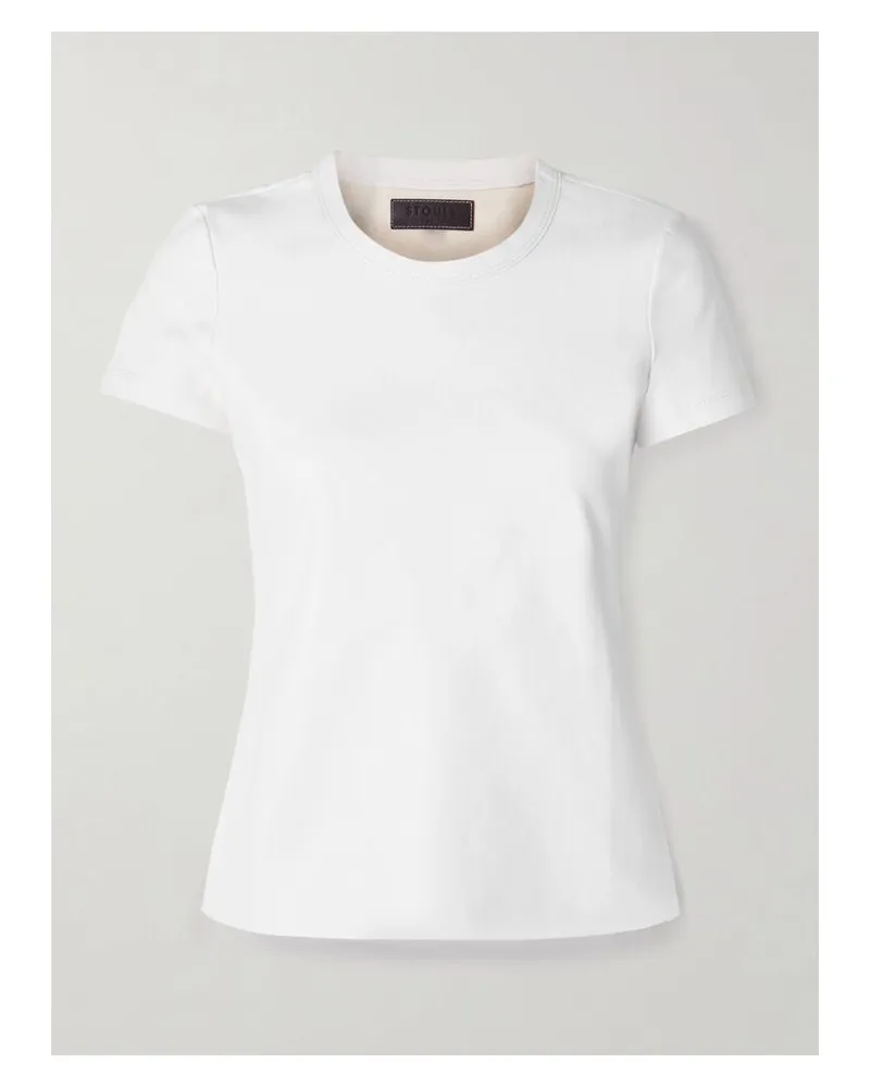 Stouls T-shirt Aus Leder - Weiß Weiß