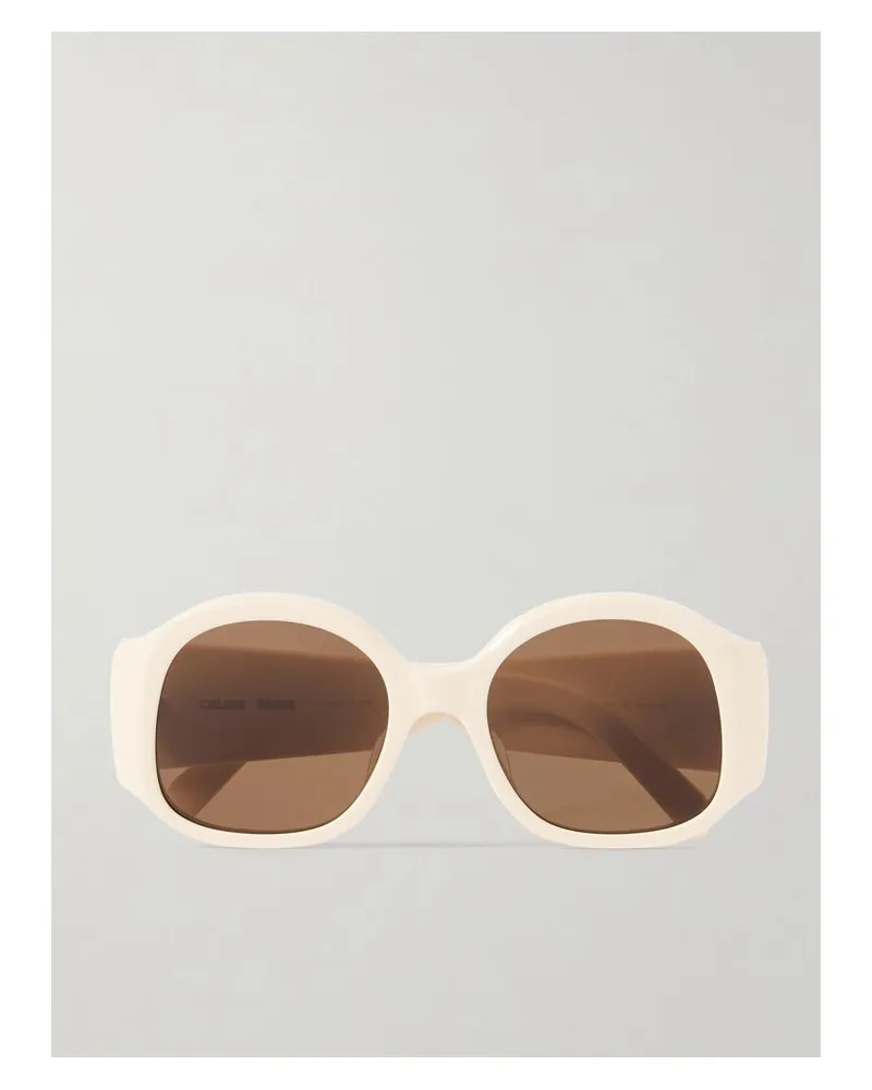 Celine Maxi Triomphe Sonnenbrille Mit Rundem Rahmen Aus Azetat - Wollweiß Wollweiß