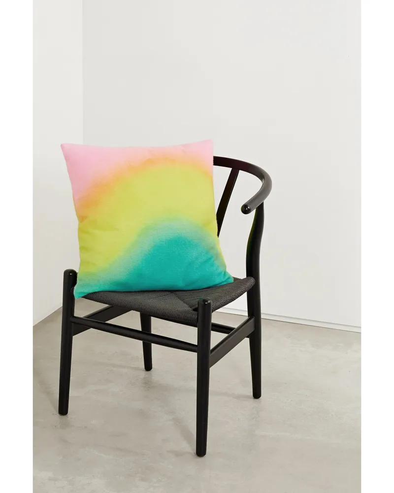 The Elder Statesman Rainbow Spray Kissen Aus Kaschmir Mit Batikmuster - Grün Grün