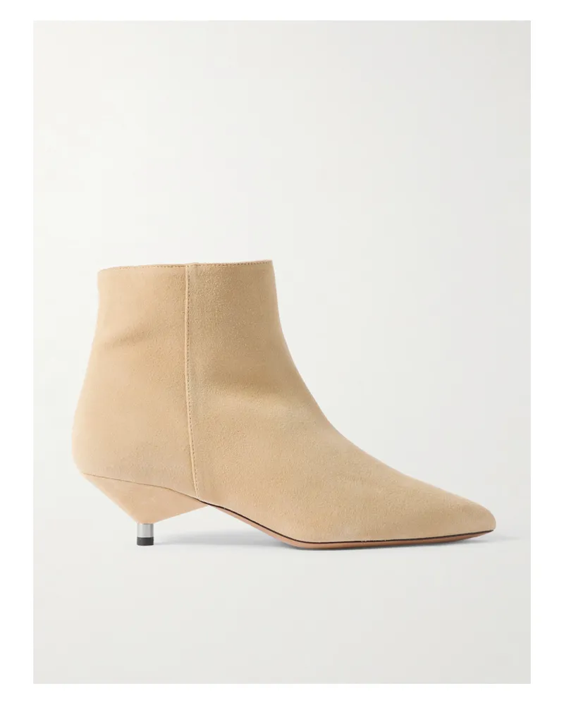 Isabel Marant Eana Ankle Boots Aus Veloursleder - Neutral Neutral