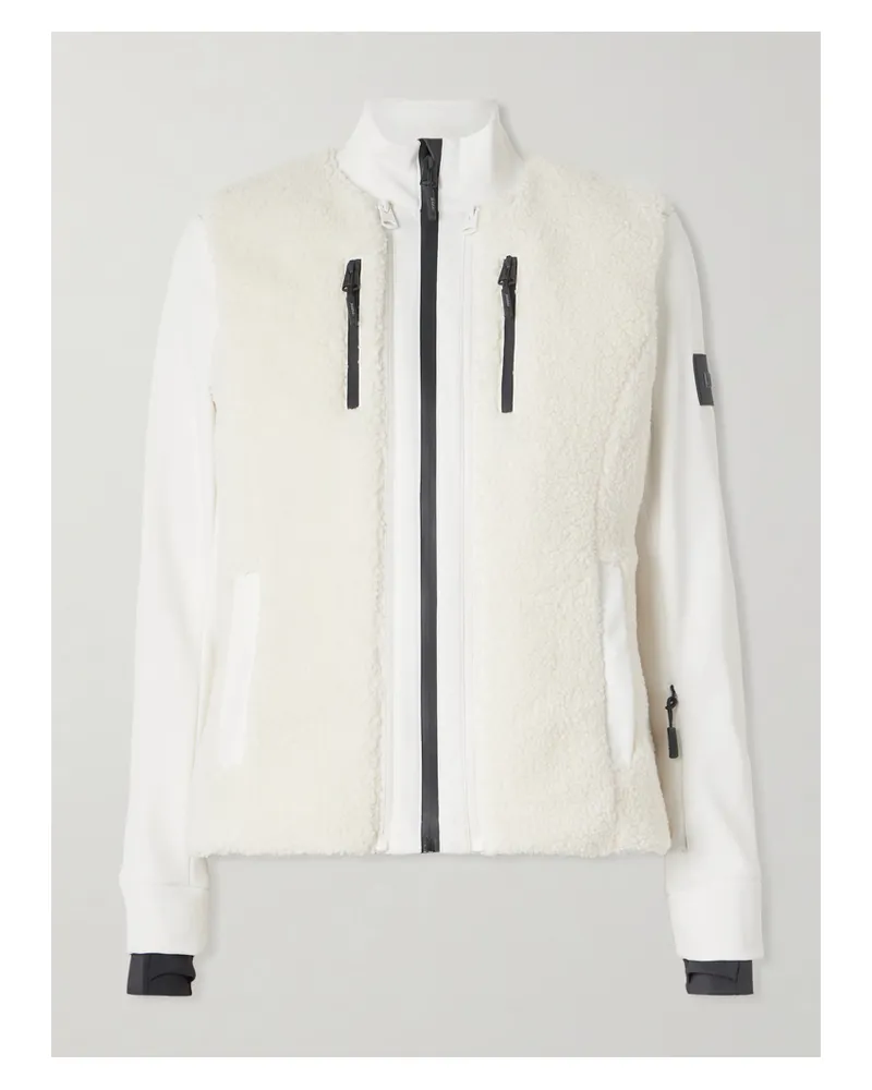 Mackage Dewi Wandelbare Skijacke Mit Fleece-besätzen Und Daunenfüllung - Creme Creme