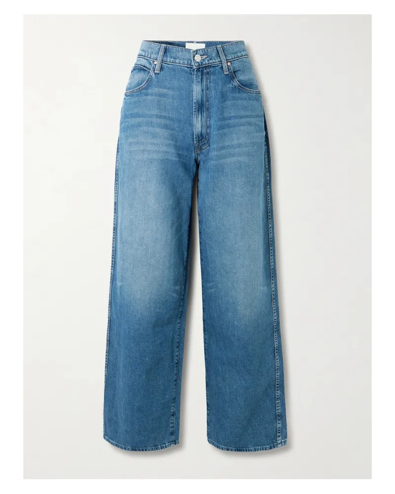 Mother The Delinquent Nerdy Halbhohe Jeans Mit Weitem Bein - Blau Blau