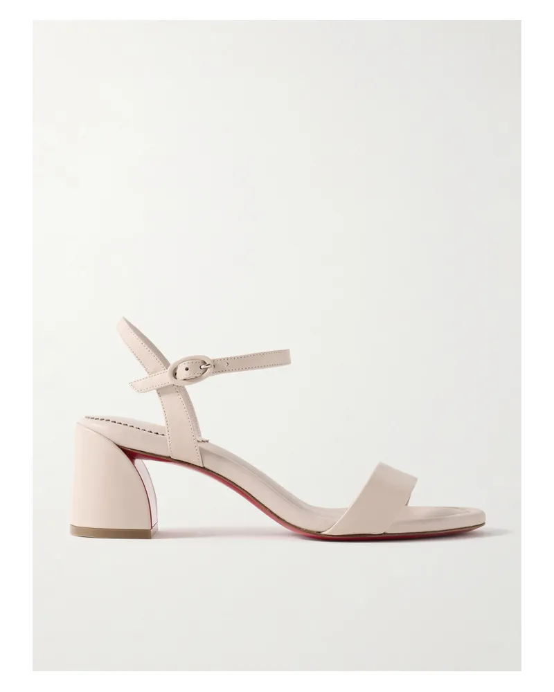Christian Louboutin Miss Jane 55 Sandalen Aus Leder - Wollweiß Wollweiß