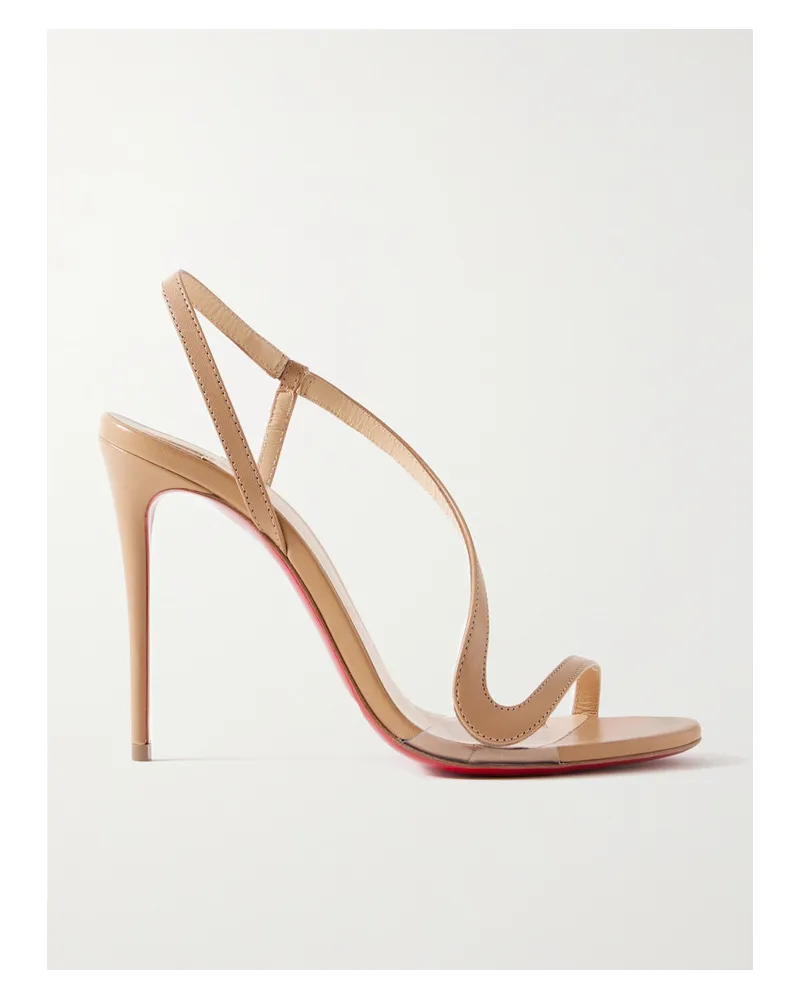 Christian Louboutin Rosalie 100 Sandalen aus Leder Neutral