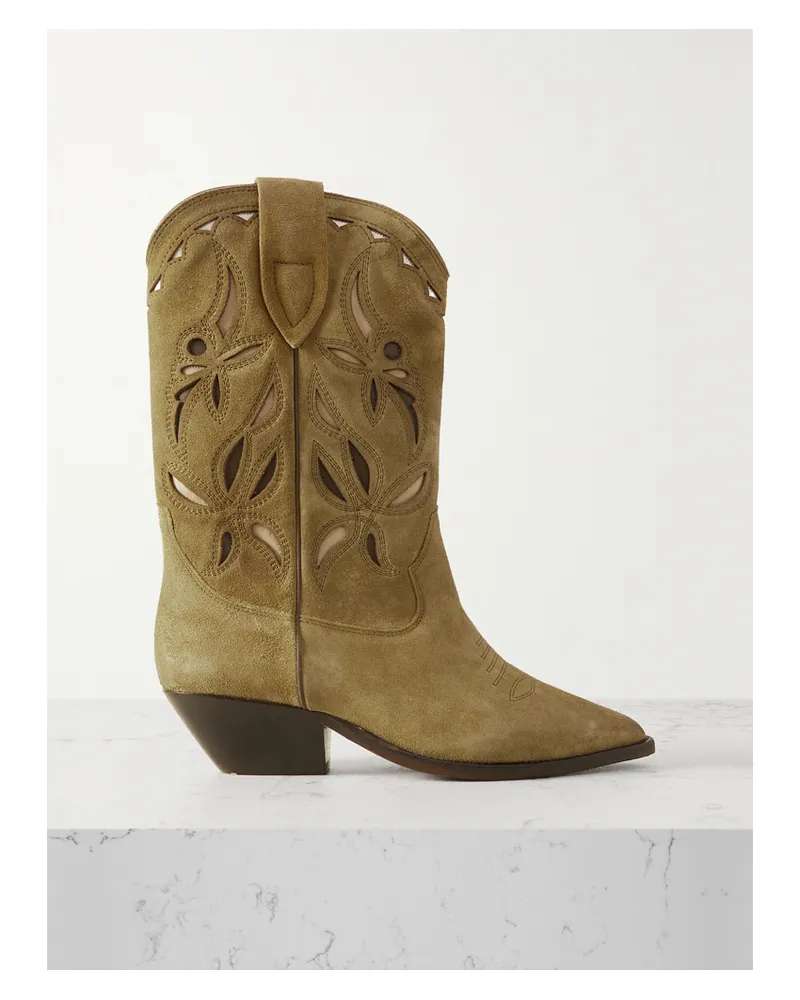 Isabel Marant Duerto Cowboystiefel Aus Veloursleder - Braun Braun