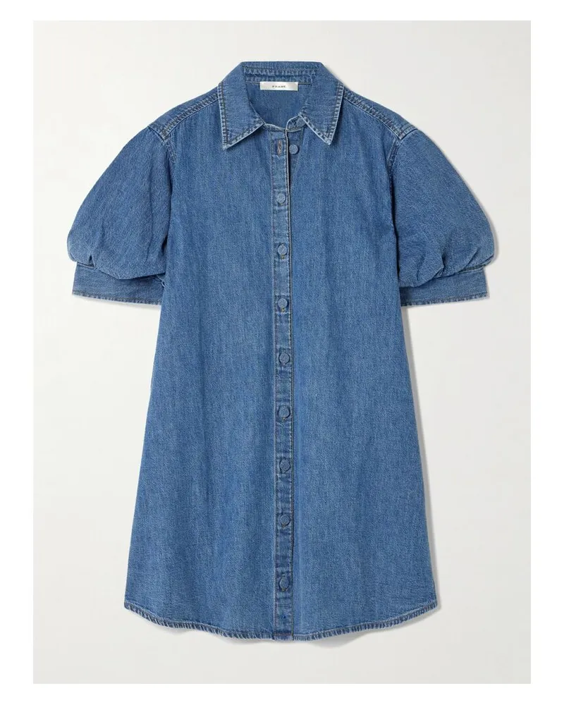 Frame Denim The Play Mini-hemdblusenkleid Aus Denim - Blau Blau