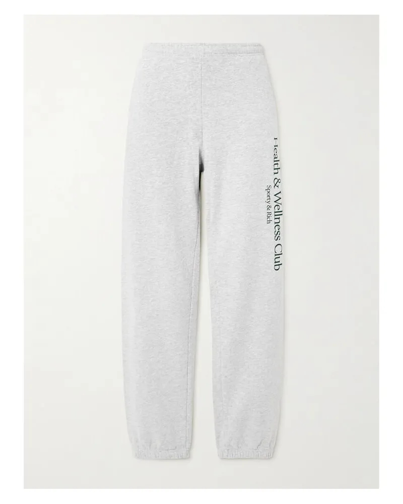 SPORTY & RICH Jogginghose Aus Jersey Aus Einer Baumwollmischung Mit Print - Grau Grau