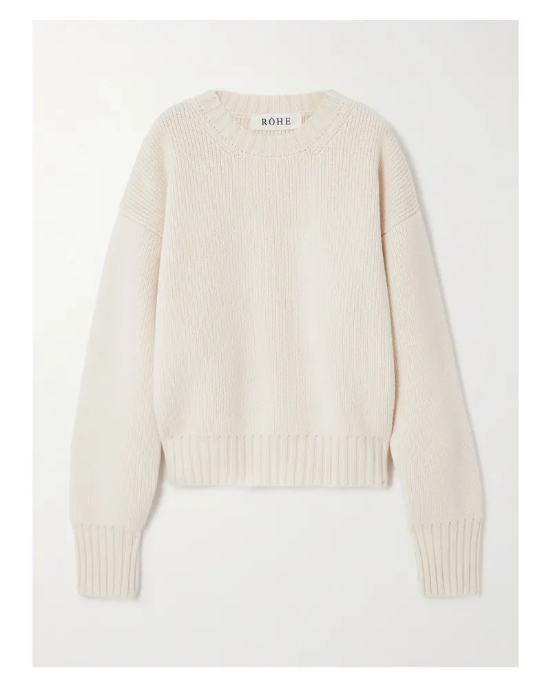 Róhe Wollpullover - Weiß Weiß
