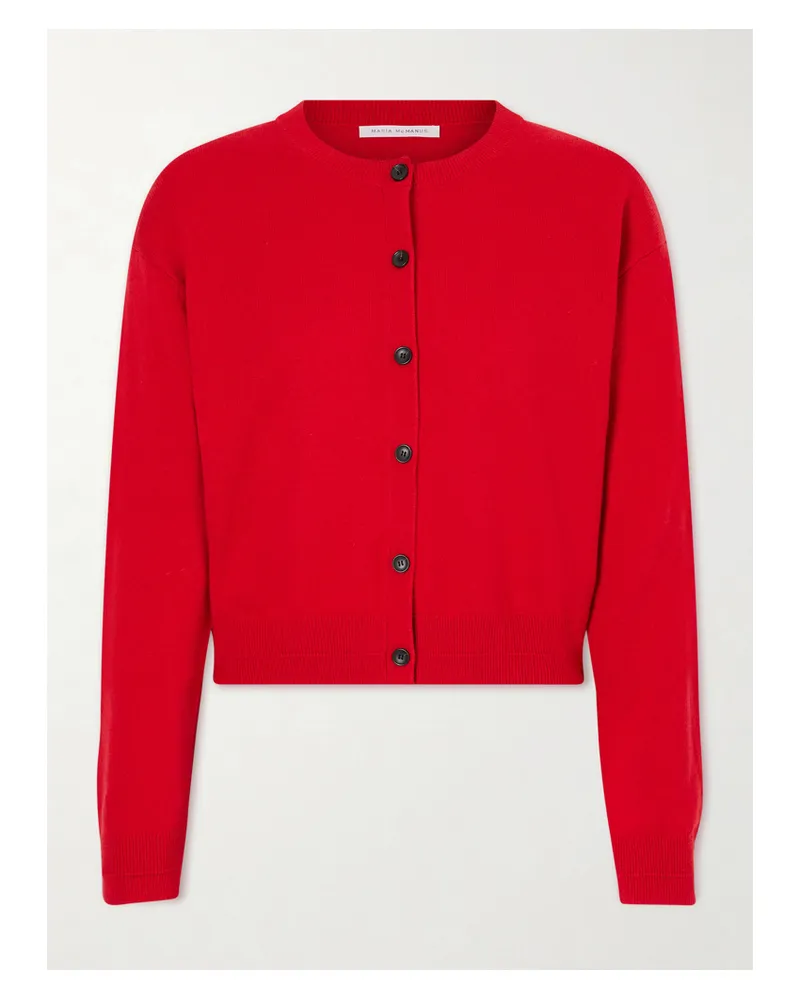 Maria Mcmanus Recycled Cashmere And Organic Cotton-blend Cardigan - Red Red