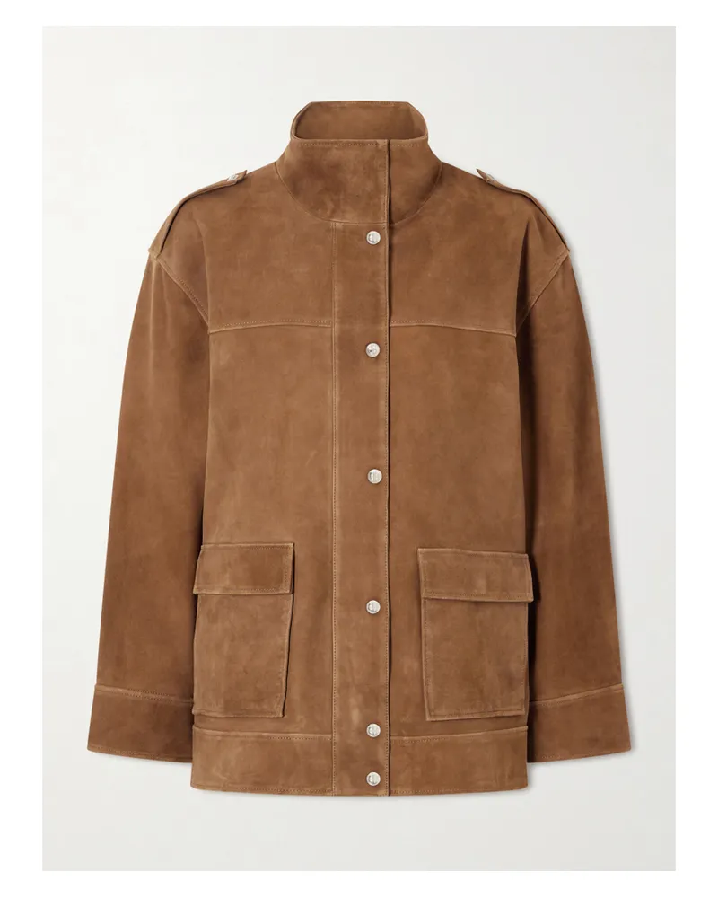 Anine Bing Roux Suede Jacket - Brown Brown