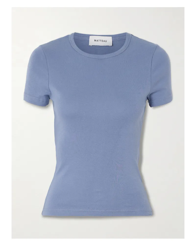 Matteau Baby Cotton-jersey T-shirt - Blue Blue