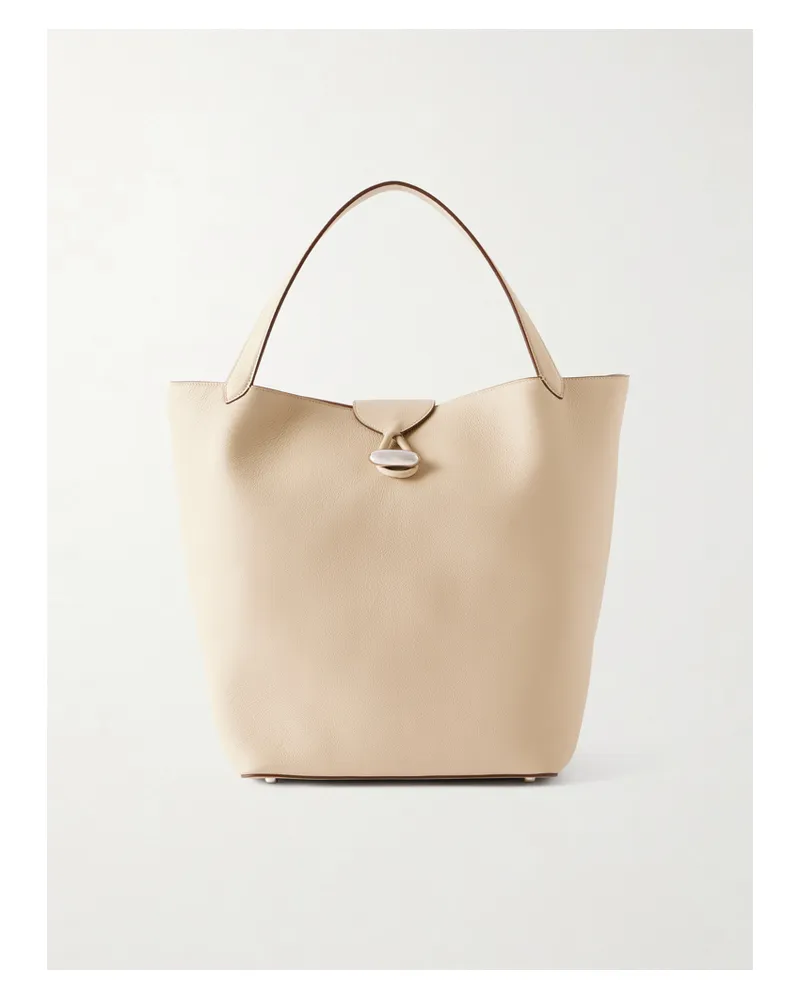 SAVETTE The Anello Leather Tote - Neutrals Neutrals