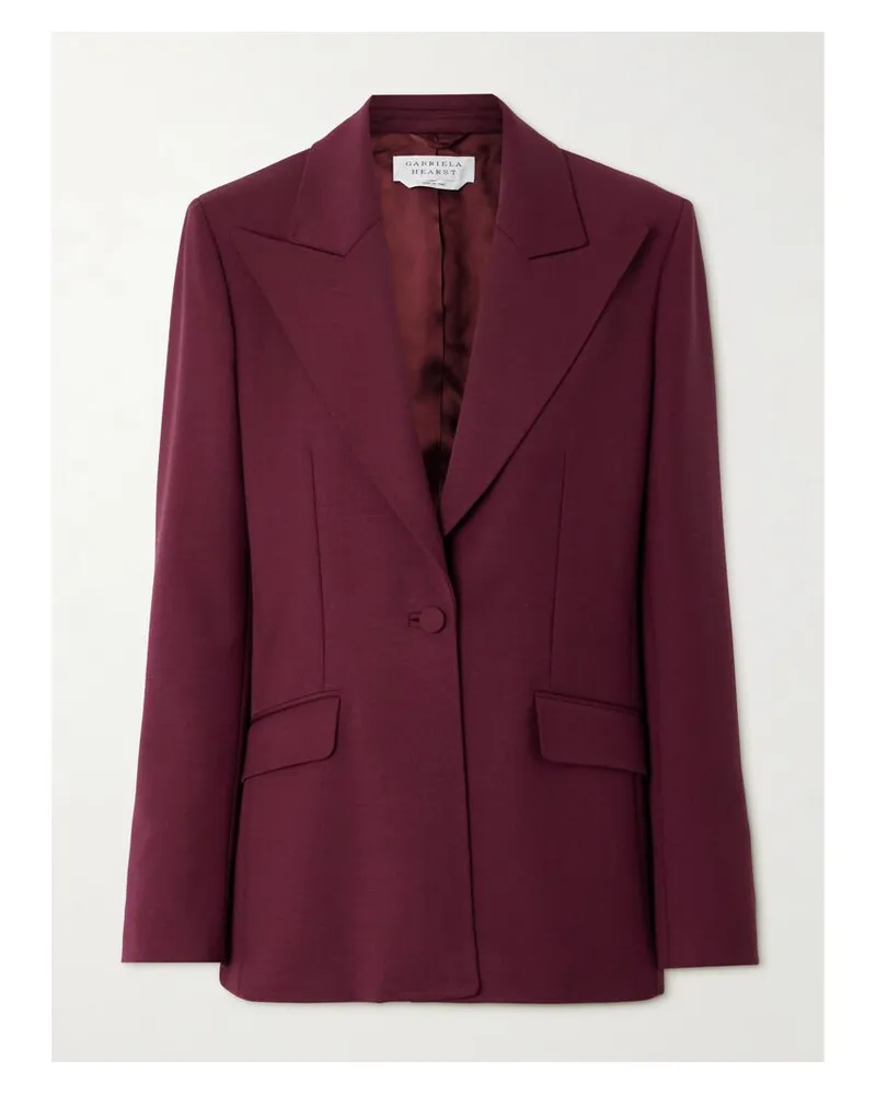 Gabriela Hearst Leiva Blazer Aus Wolle - Burgunder Burgunder