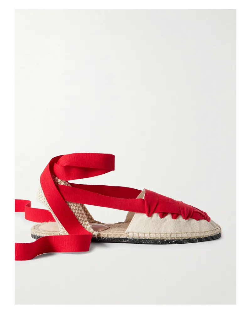 Loeffler Randall Wilson Espadrilles Aus Canvas Mit Schnürung - Rot Rot