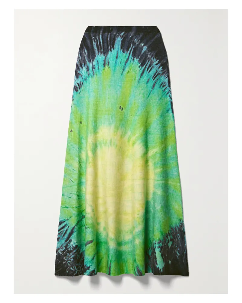 Gabriela Hearst Olive Midirock Aus Kaschmir Mit Batikmuster - Mehrfarbig Mehrfarbig