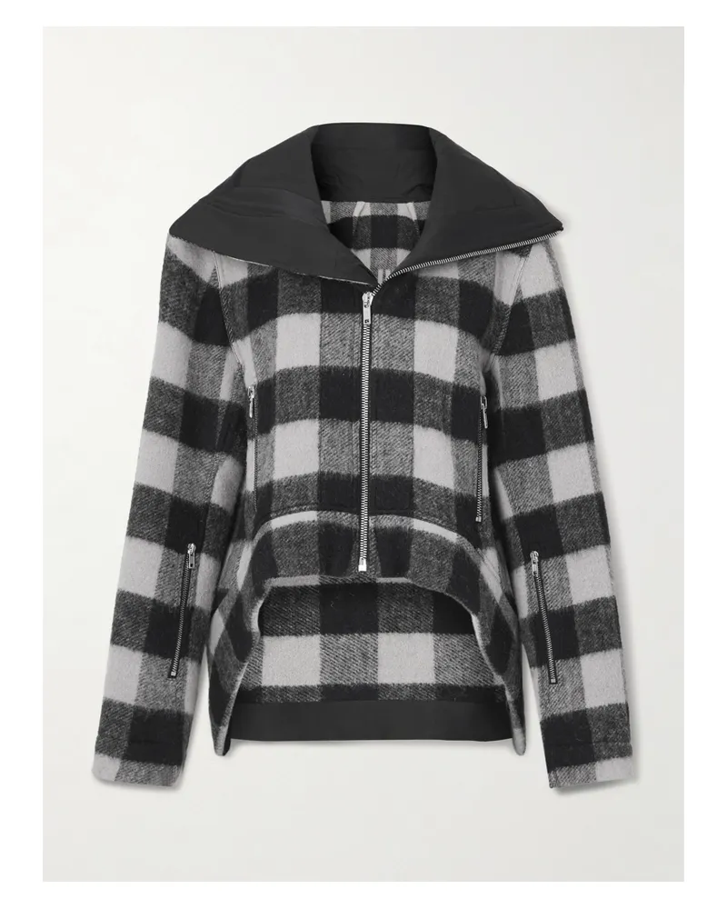 Rick Owens Exploder Jacke Aus Kariertem Wollflanell - Schwarz Schwarz
