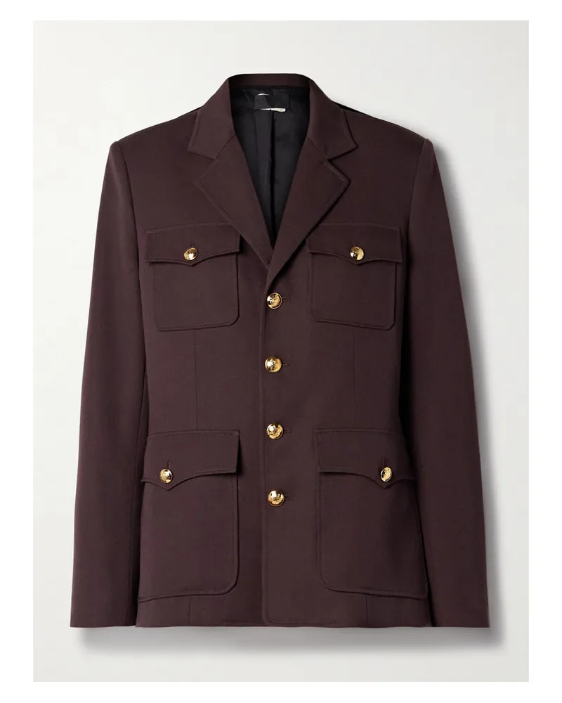 Nili Lotan Nelson Jacke Aus Woll-twill - Braun Braun