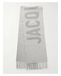 Jacquemus Schal aus Wolle in Jacquard-strick Grau