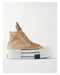 Rick Owens Converse Drkshdw Dbl Drkstar Sneakers aus Canvas Neutral