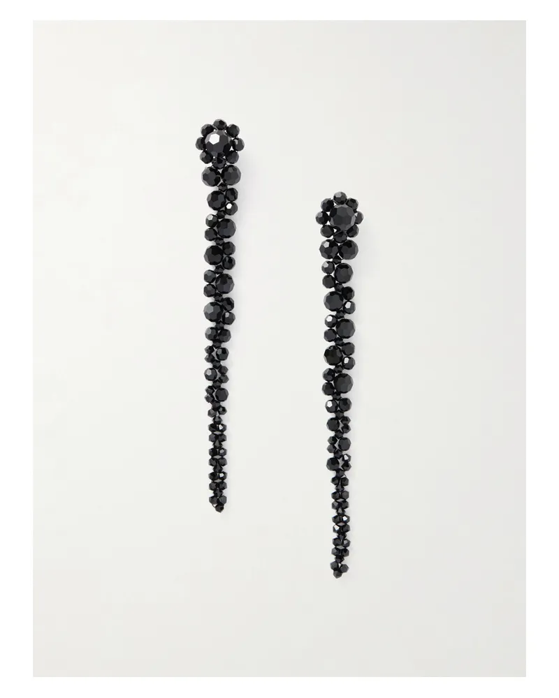 Simone Rocha Drip Ohrringe Mit Kristallen Und Goldfarbenen Details - Schwarz Schwarz