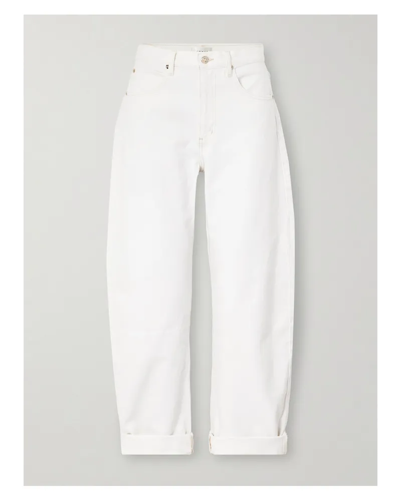 Frame Denim The Bubble Wide-leg Jeans - White White