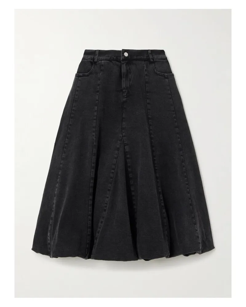 Sea Elle Midi-jeansrock - Schwarz Schwarz