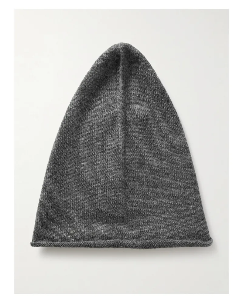 The Elder Statesman Stacked Cashmere Beanie - Gray Gray