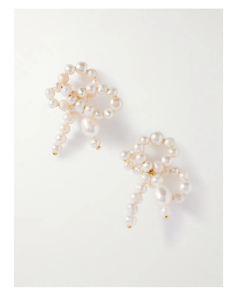 Completedworks Ohrringe Mit Perlen Und Vergoldeten Details Aus Recyceltem Silber Gold