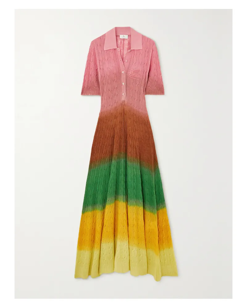 Etro Midikleid Aus Wolle Mit Farbverlauf - Grün Grün