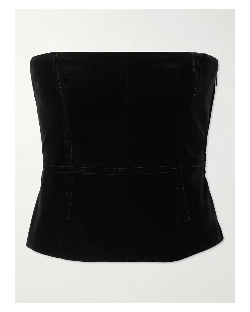 Tom Ford Bustier aus Samt Schwarz