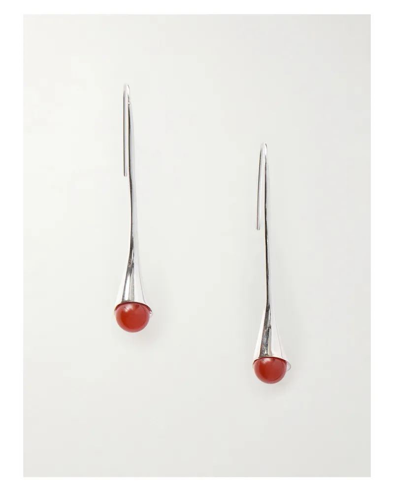 Sophie Buhai Vienna Silver And Carnelian Earrings - Red Red