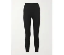 Cotton Rib Legging – Soot – Leggings Aus Gerippter Stretch-baumwolle - Schwarz
