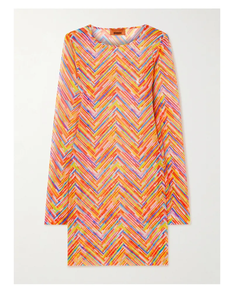 Missoni Mare Printed Stretch-tulle Mini Dress - Multi Multi