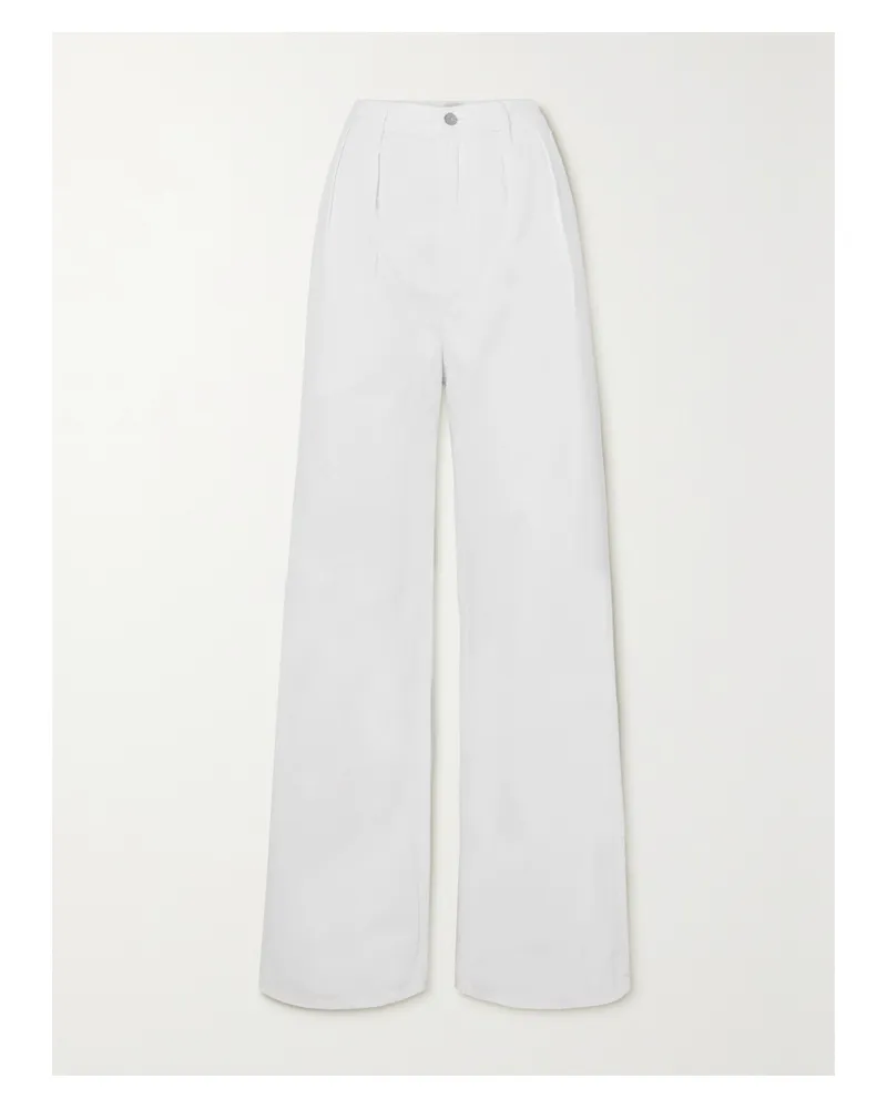 Citizens of humanity Net Sustain Maritzy Boyfriend-jeans Aus Bio-denim Mit Falten - Creme Creme