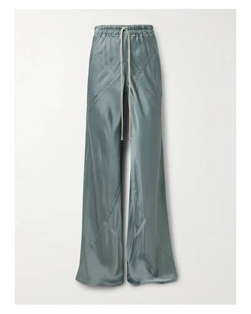 Rick Owens Hose Mit Weitem Bein Aus Charmeuse - Grün Grün
