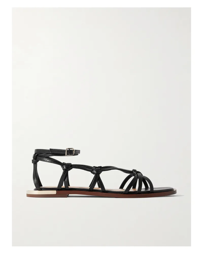 Chloé Sandalen Aus Leder Mit Knoten - Schwarz Schwarz