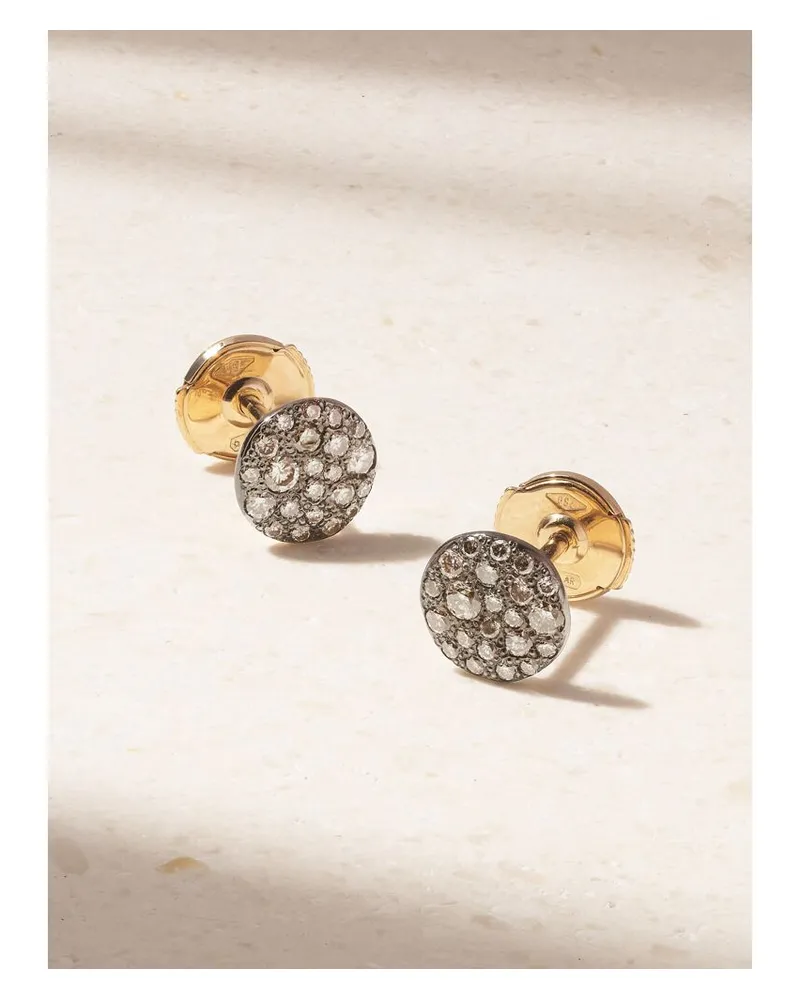 Pomellato Sabbia Ohrringe Aus Rhodiniertem 18 Karat Roségold Mit Diamanten Gold