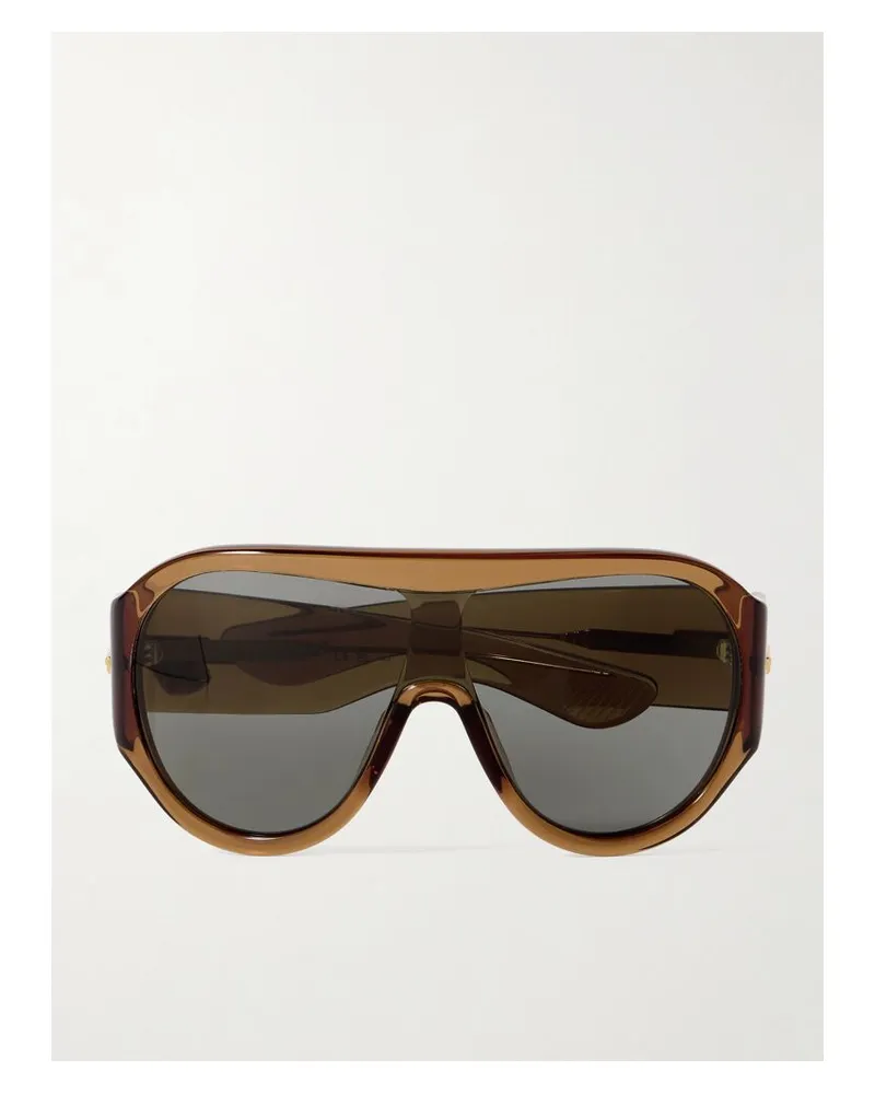 Bottega Veneta Pilotensonnenbrille Aus Azetat - Braun Braun