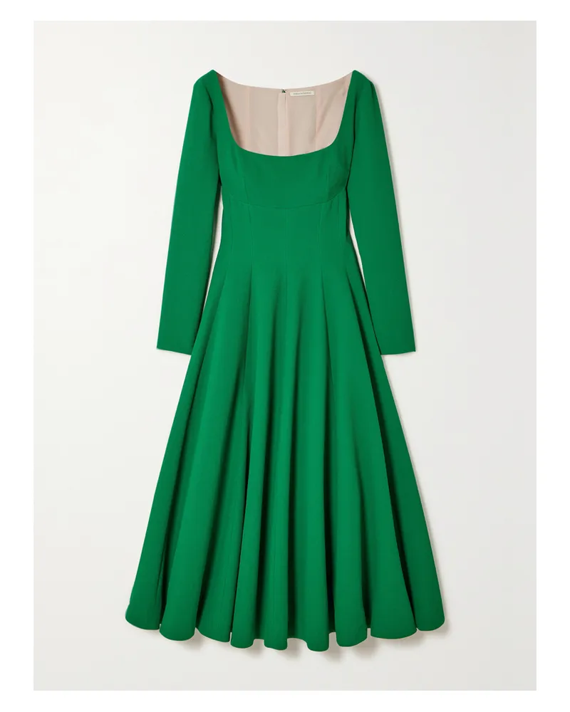 EMILIA WICKSTEAD Keyele Midikleid Aus Stretch-crêpe - Grün Grün