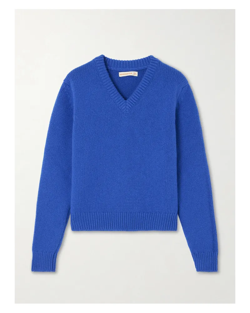 &Daughter Glenn Ribbed Wool Sweater - Blue Blue