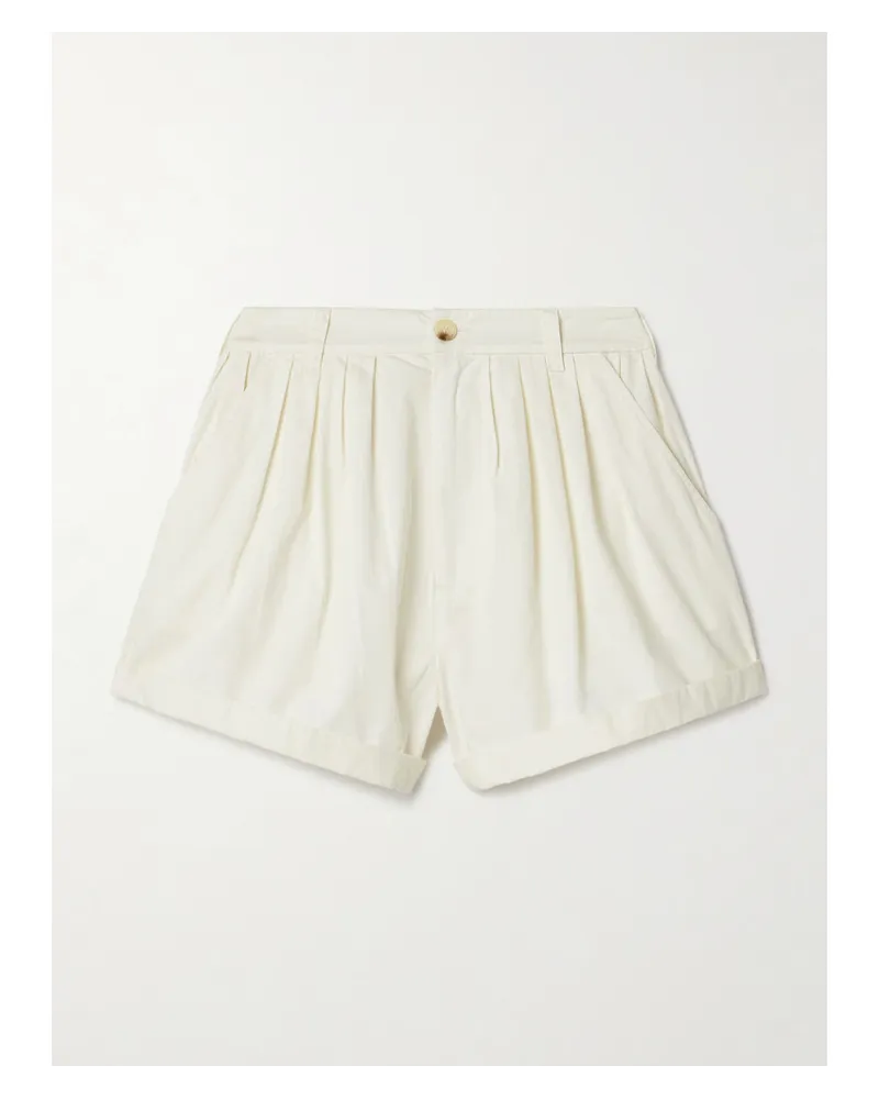 DÔEN Paige Shorts aus Biobaumwollpopeline Weiß