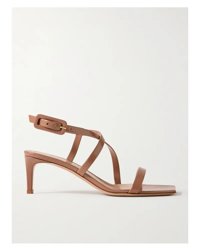 Gianvito Rossi Tokio 55 Sandalen Aus Lackleder - Neutral Neutral