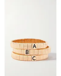 Roxanne Assoulin Alphabet farbenes Armband Gold