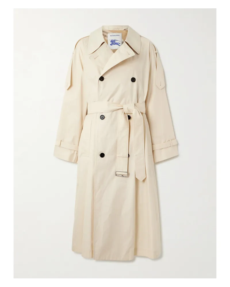 Burberry Trenchcoat aus Baumwollgabardine Elfenbein