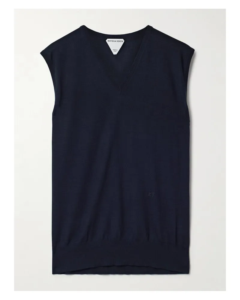 Bottega Veneta Pullunder Aus Einer Kaschmirmischung - Blau Blau