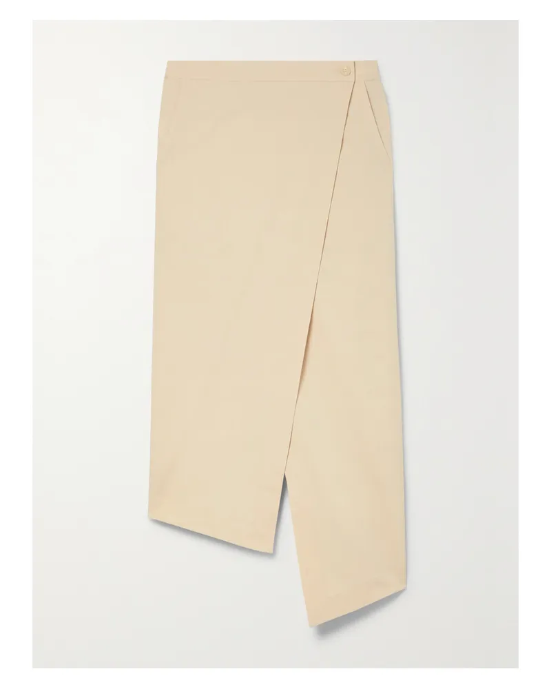 Petar Petrov Rael Wickelrock Aus Einer Baumwoll-seidenmischung - Neutral Neutral